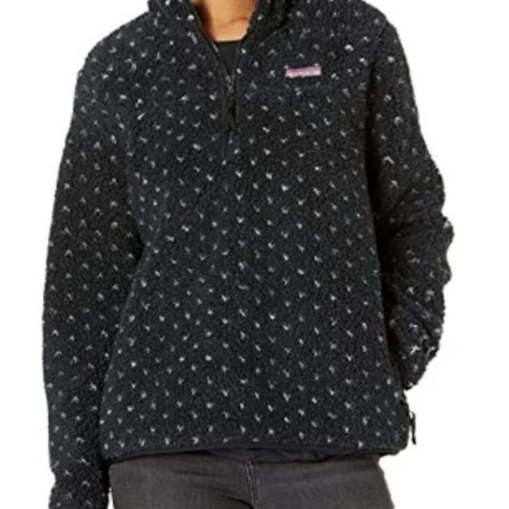 Vineyard Vines Black and White Women's Fleece Jacket